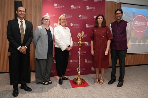 A traditional lamp lighting ceremony was held as part of the official opening of the Mumbai Enterprise Campus.